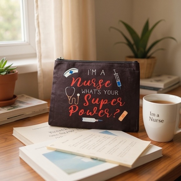 Nurse Tote Bag & Keychain Gift Set – “I’m a Nurse, What’s Your Superpower?” - Picture 3 of 6